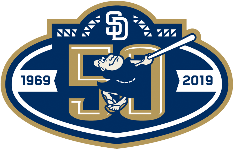 San Diego Padres 2019 Anniversary Logo 02 vinyl decal